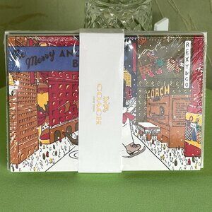 COACH REXY HOLIDAY CHRISTMAS CARDS SET:NIB REXY AND SNOWMAN CY193